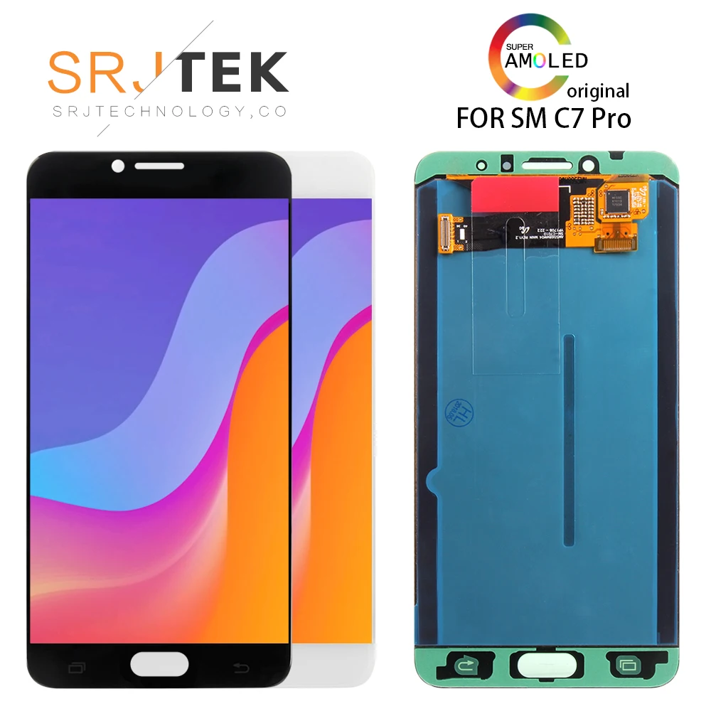 Оригинальный 5 7 ''Супер AMOLED экран для Samsung Galaxy C7 Pro C7010 ЖК дисплей сенсорный