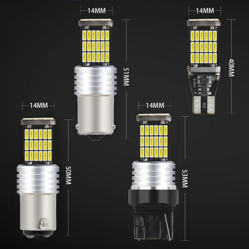 2 шт. светодиодный стоп светильник T15 1156 BA15S P21W BAU15S PY21W W16W CANBUS без ошибок|Сигнальная