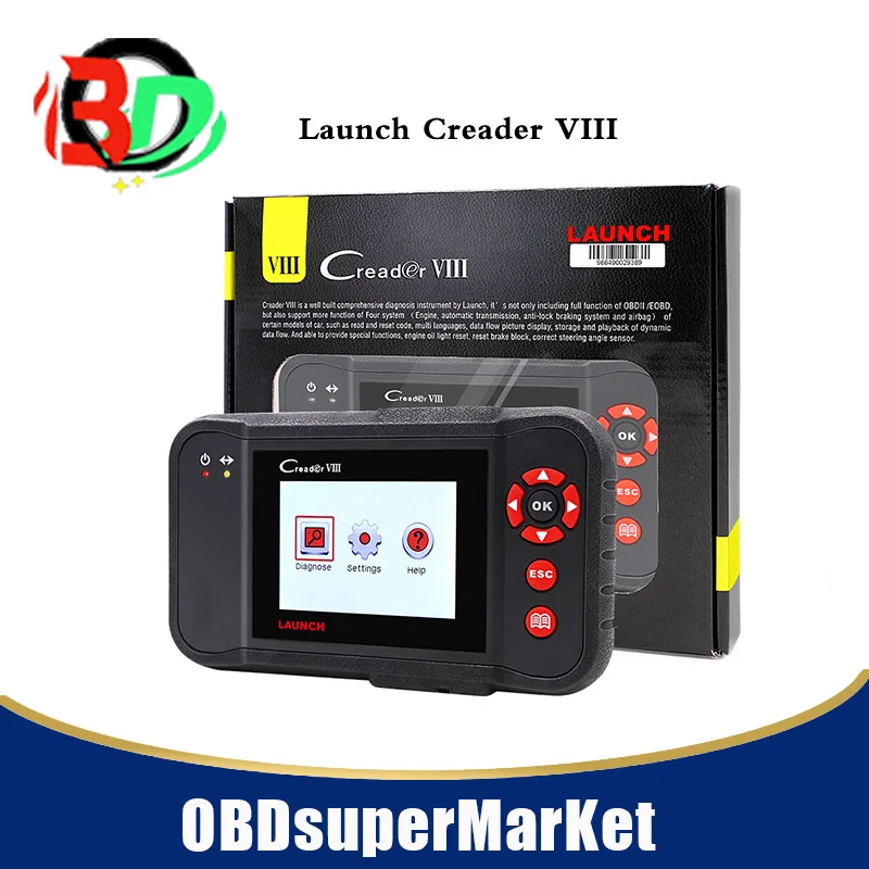 Launch Creader VIII читатель Кода OBDII тормоз/масло/SAS Услуги светильник сбросить X431