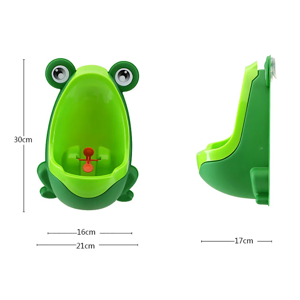 

Cute Frog Shape Children Boys Potty Pee Toilet Training Urinal with Suction Cups Frog Stand Vertical Penico Pee Wall-Mounted