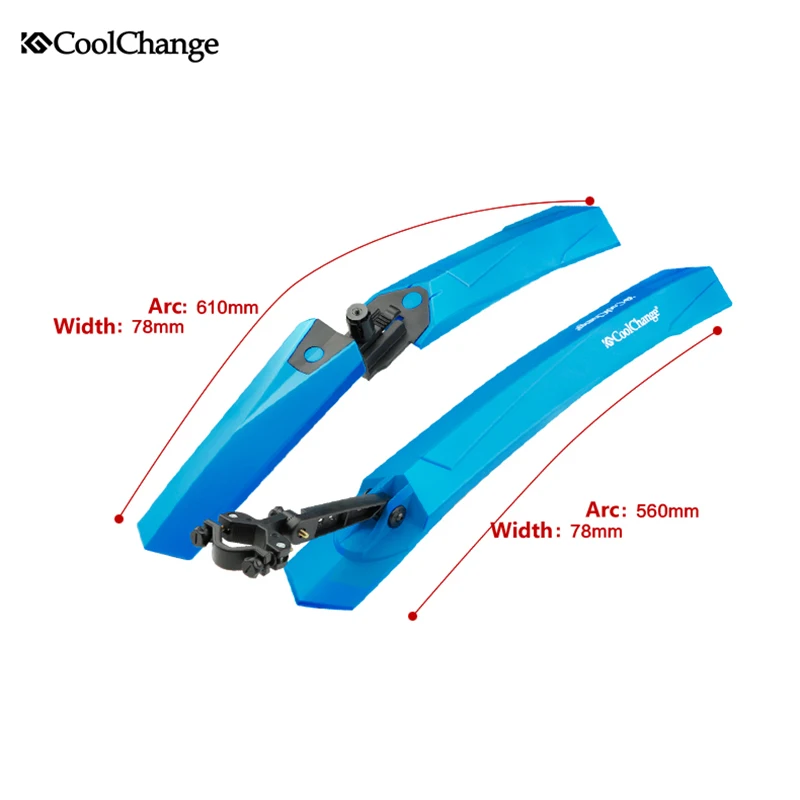 Coolchange Bicycle Bike Fender Mountain Mudguard Front Rear Quick Release Cycling Wings Mud Guard Parts | Спорт и развлечения