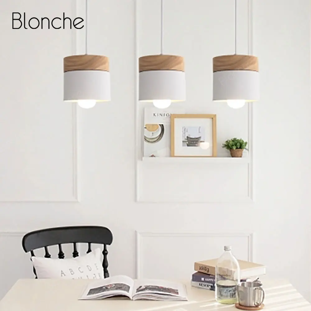 Современный подвесной светильник s в скандинавском стиле деревянный комнатный
