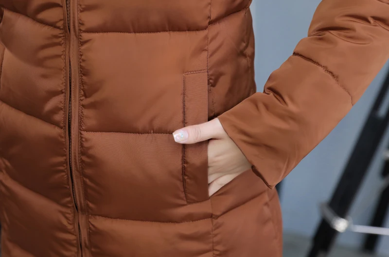 Большие размеры 6XL куртки модное женское зимнее пальто Длинная тонкая теплая куртка с хлопковой подкладкой верхняя одежда парки