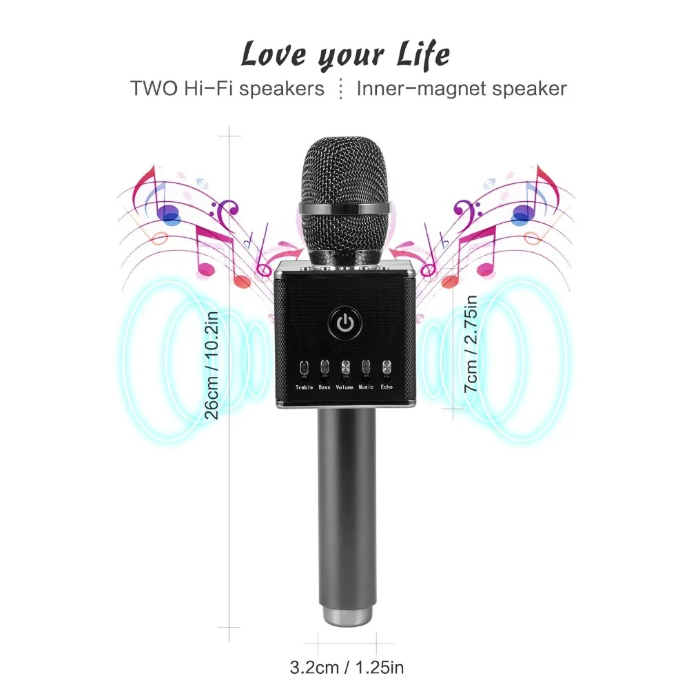 Беспроводной Bluetooth микрофон караоке машина динамик для дома KTV наружные вечерние