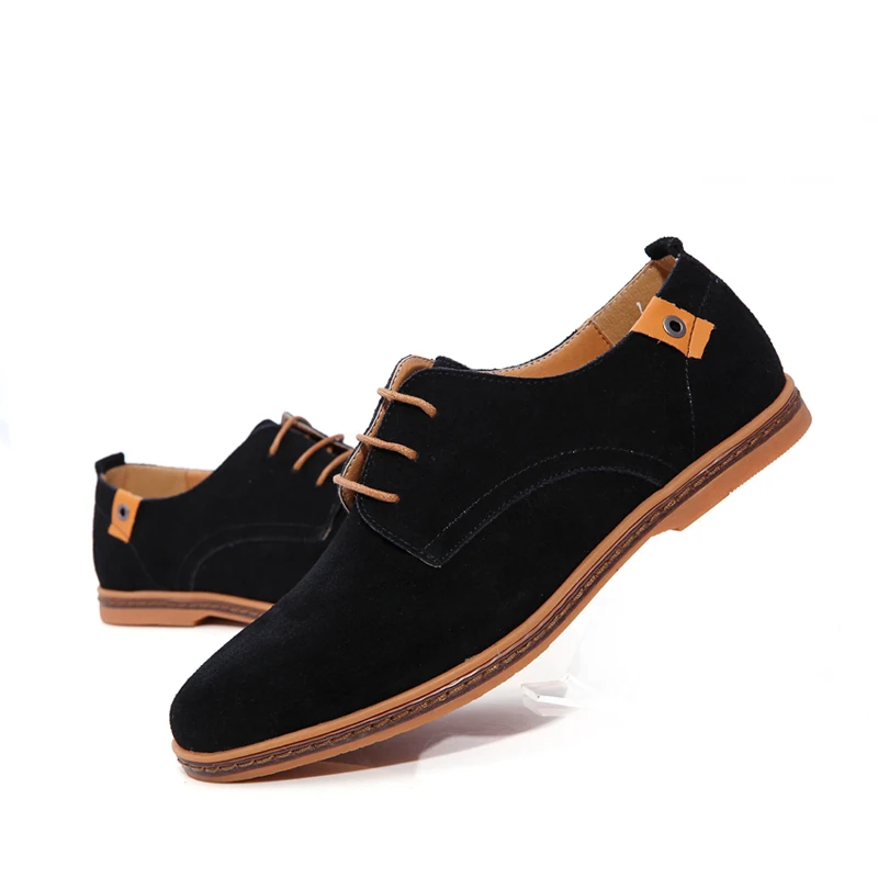 ROXDIA New Fashion Spring Summer Suede Men Flat Casual Shoes Flats Driver Footwear Breathable Lace Up Plus Size 39-48 RXM766 | Обувь