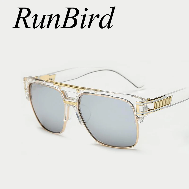 Солнечные очки RunBird в стиле ретро UV400 для мужчин и женщин модные роскошные