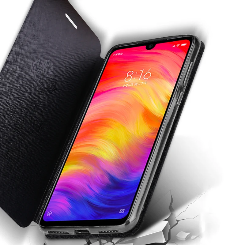 Чехол для Xiaomi Redmi Note 7 силиконовый чехол с откидной крышкой Оригинальный Mofi Xiomi Pro 32