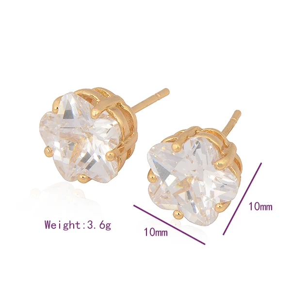 Оптовая Желтый Цвет Золота Ясно Циркон CZ Противоаллергическое Пирсинг Цветок