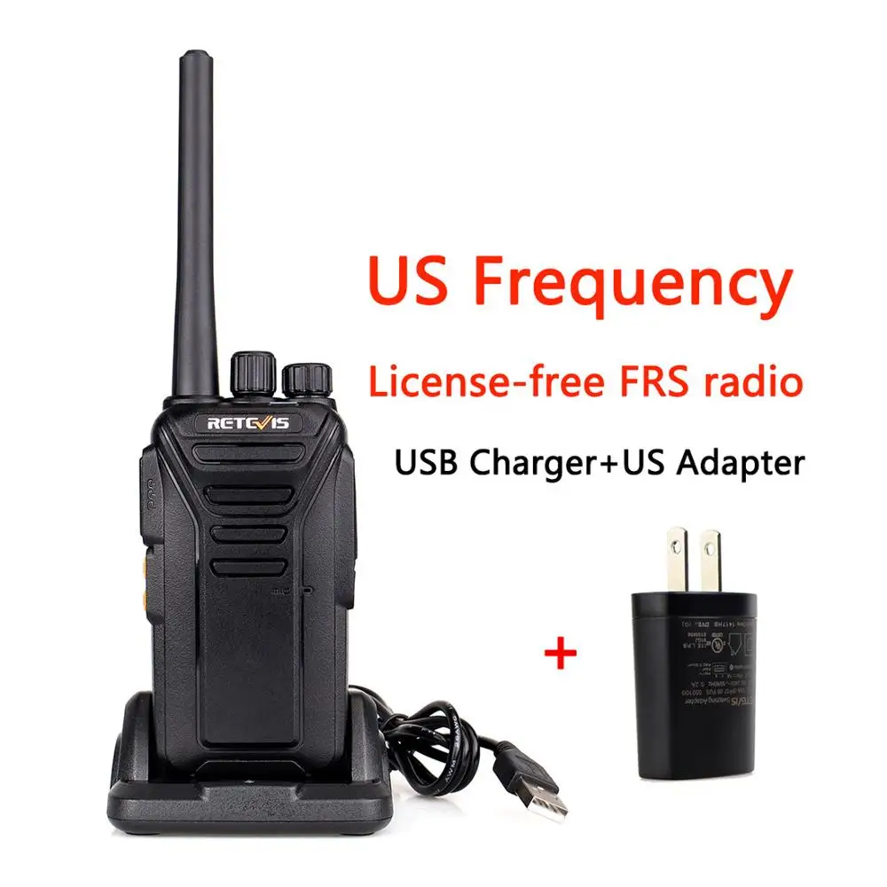 1 шт. Retevis RT27 рация без лицензии радио PMR/FRS PMR446 UHF 16/22CH VOX скремблер портативный радиоприемопередатчик Hf - Цвет: US Freq and Adapter