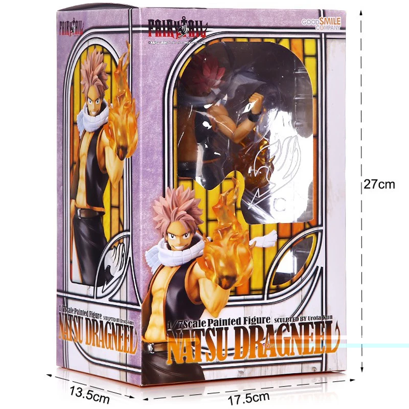 23 см аниме Fairy Tail Нацу ПВХ рис dragneel 1/7 Весы окрашенные фигурку Коллекционная