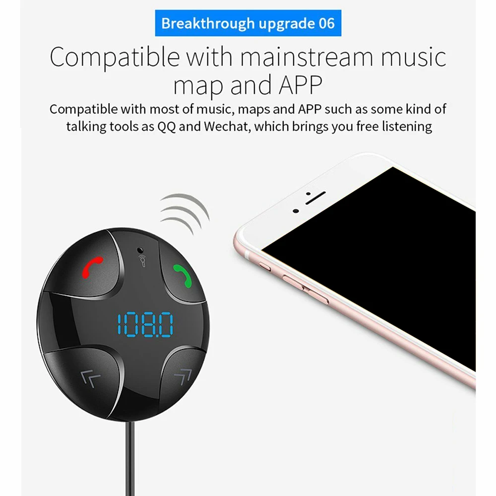 Bluetooth FM модулятор с автомобильным быстрым зарядным устройством Hands-free Talking Car Kit fm-передатчик беспроводной автомобильный Радио адаптер MP3 плеер горячая распродажа