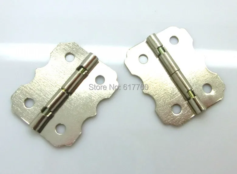 Shipping 50pcs серебро тон 4 отверстия коробка батт петли качества 24 x 20 mm D0025|hinges kitchen cabinet