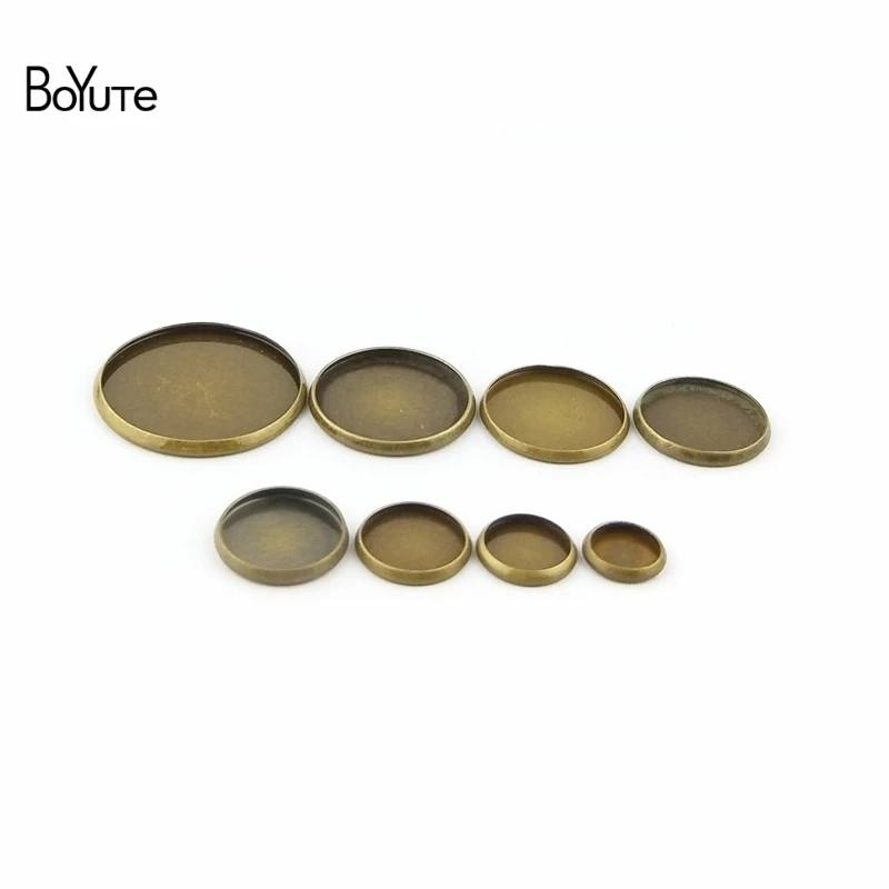 BoYuTe (100 шт./лот) Круглый Кабошон 8 мм 10 12 14 16 18 20 25 база из старинной бронзы Diy пустой