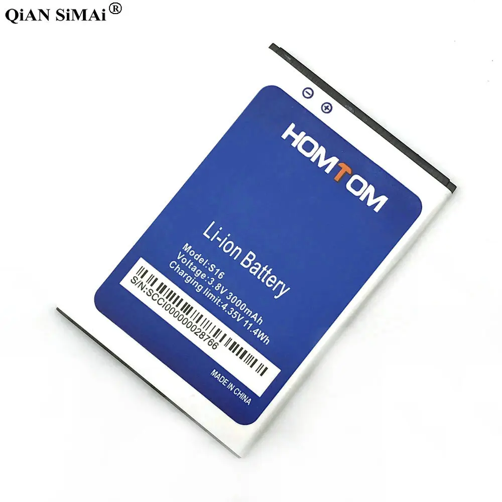 Высокое качество Новый резервный аккумулятор S16 для Homtom 3 8 V 3000mAh Замена батареи