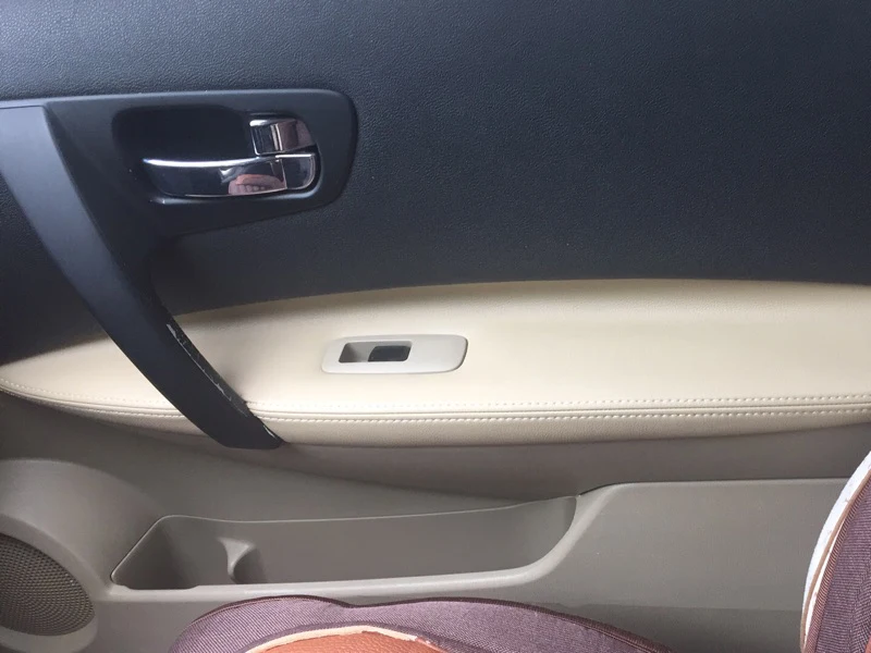 Подлокотник для внутренней двери кожаный чехол Nissan Qashqai 2008 2009 2010 2011 2012 Mirco fiber Leather
