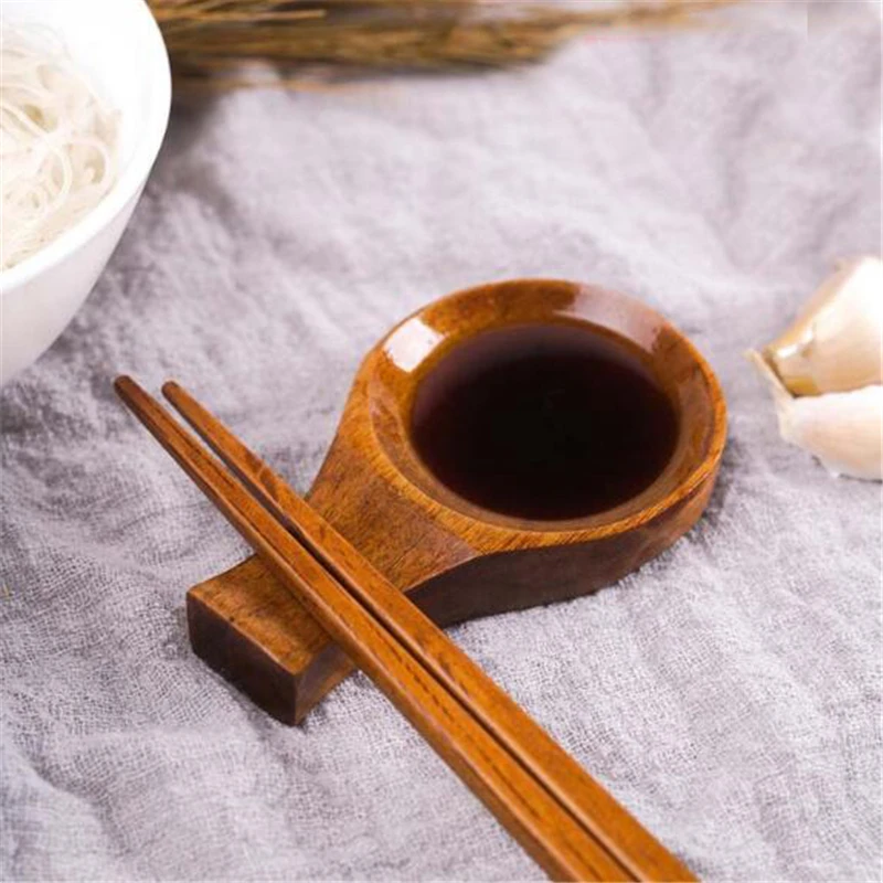 Wood Chopsticks Holder Rest Japanese Style Spoon Fork Knife Wooden Tableware Rack Decoration Kitchen Gadgets | Дом и сад