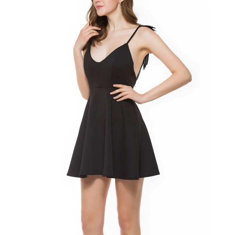 Летнее кружевное платье с крыльями ангела повседневное тонкое пляжное открытой