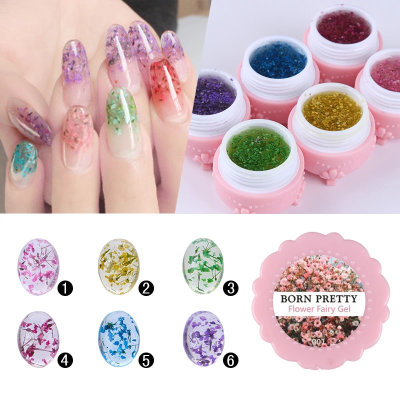 1 коробка BORN PRETTY Flower Феи Гель лак для ногтей 5 г цветочный замочить от маникюра