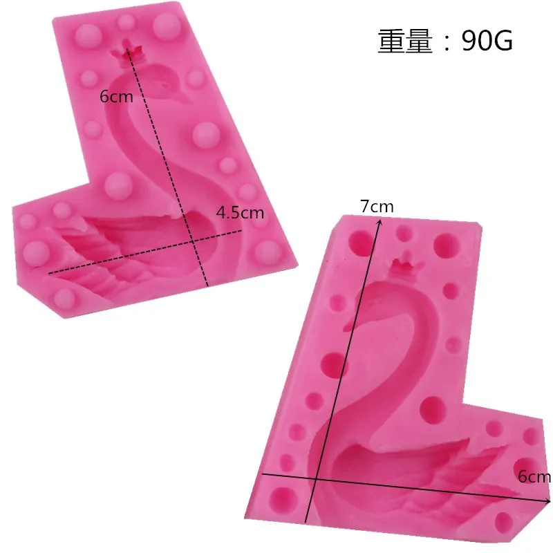 3D Силиконовая зубная Корона Лебедь помадка торт силиконовая форма для шоколада