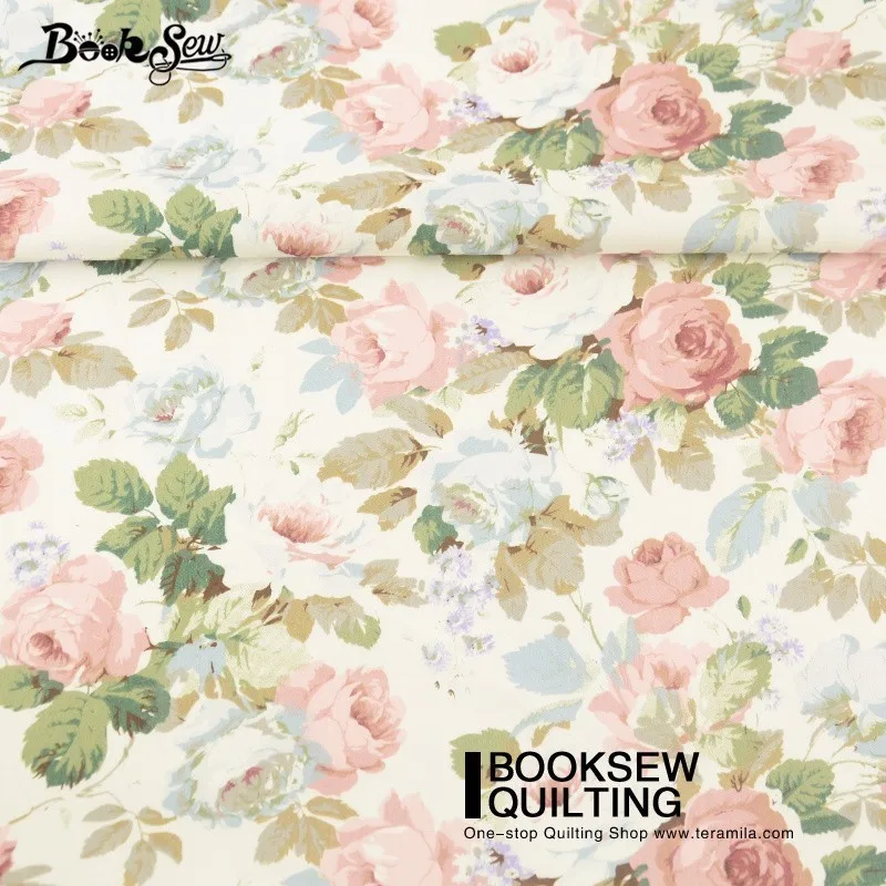 Домашний текстиль Booksew 100% хлопок твил ткань с розами дизайн Новое поступление
