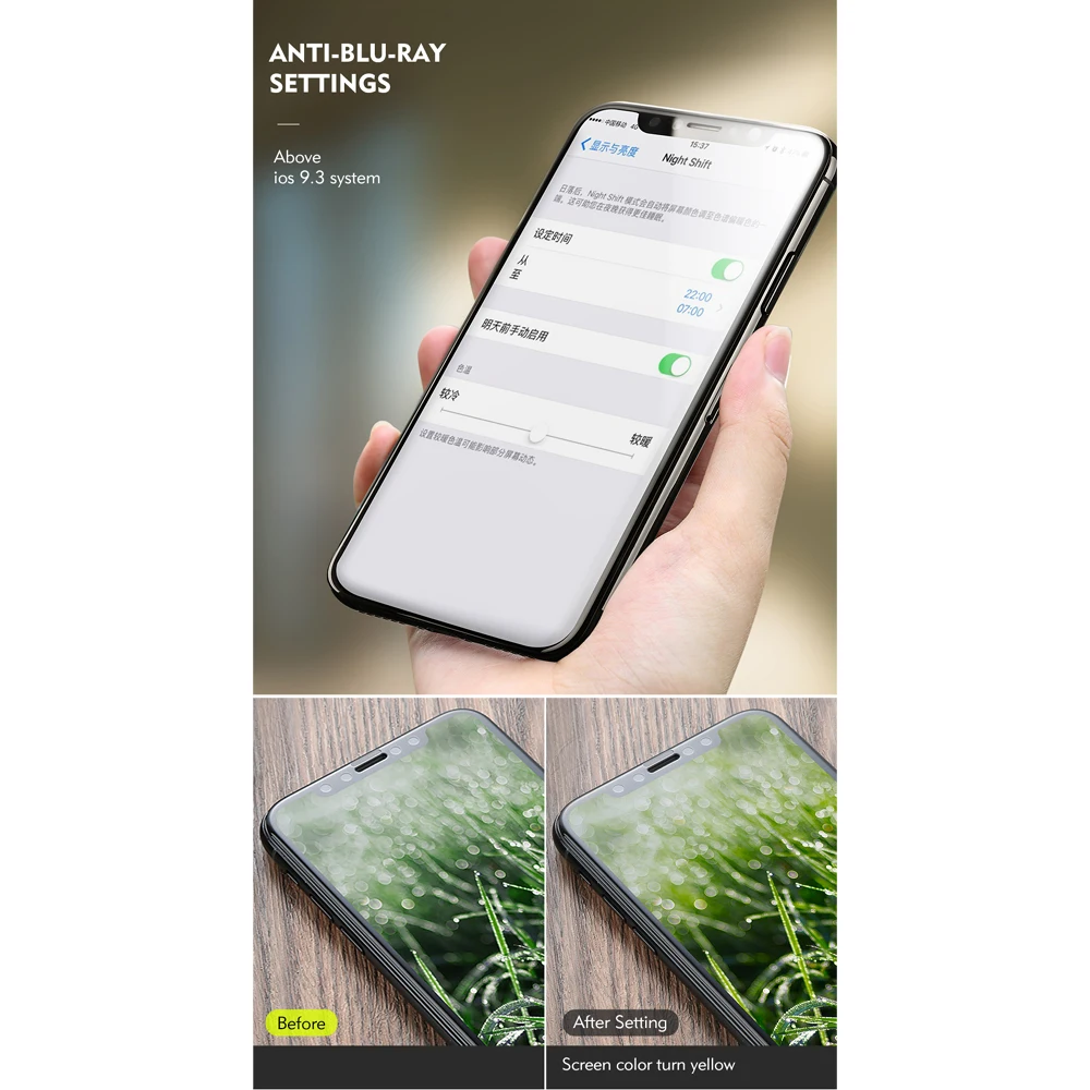Pelicula For iPhone x Tempered Glass Make Your Eyes Comfortable X Screen Protector Ultra-Thin Protection | Мобильные телефоны и