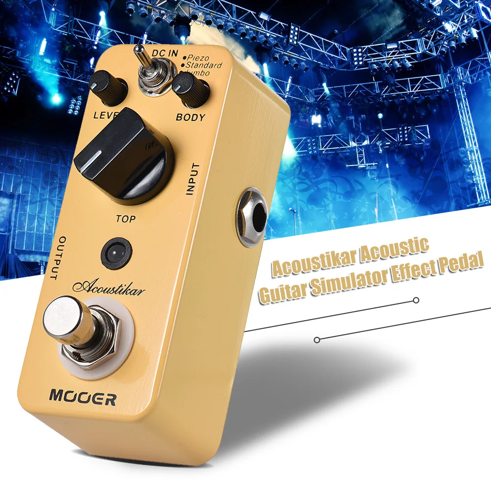MOOER акустическая гитарная педаль акустический гитарный симулятор с эффектами True