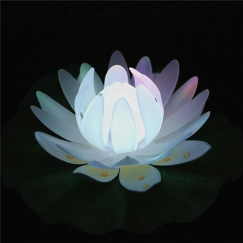 1 шт. Цвет-изменение Водонепроницаемый LED водный акрил цветок лотоса свет для дома