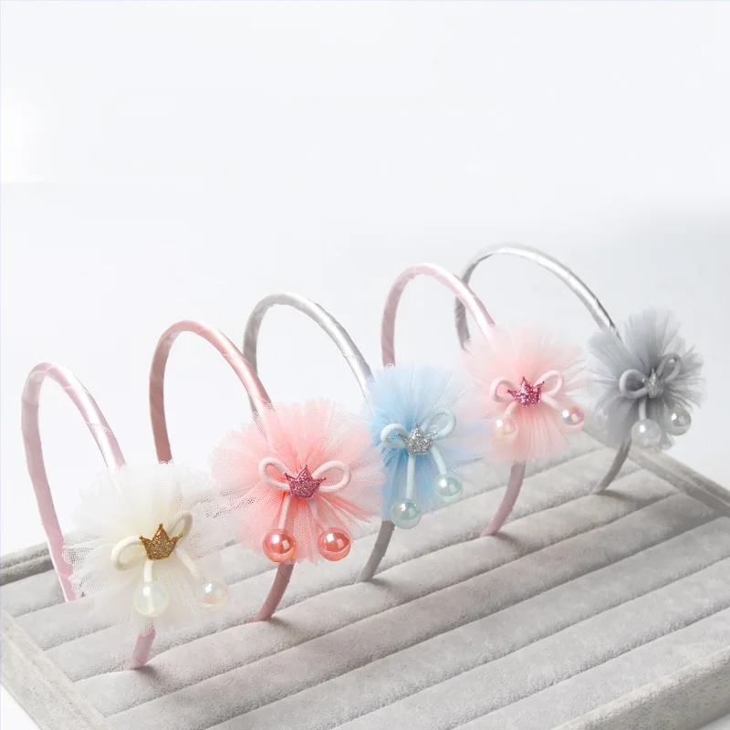 

12pcs Fashion Cute Glitter Crown Bow Hairbands Solid Lace Floral Bowknot Hair Sticks Princess Headwear Girls Hair Accessories