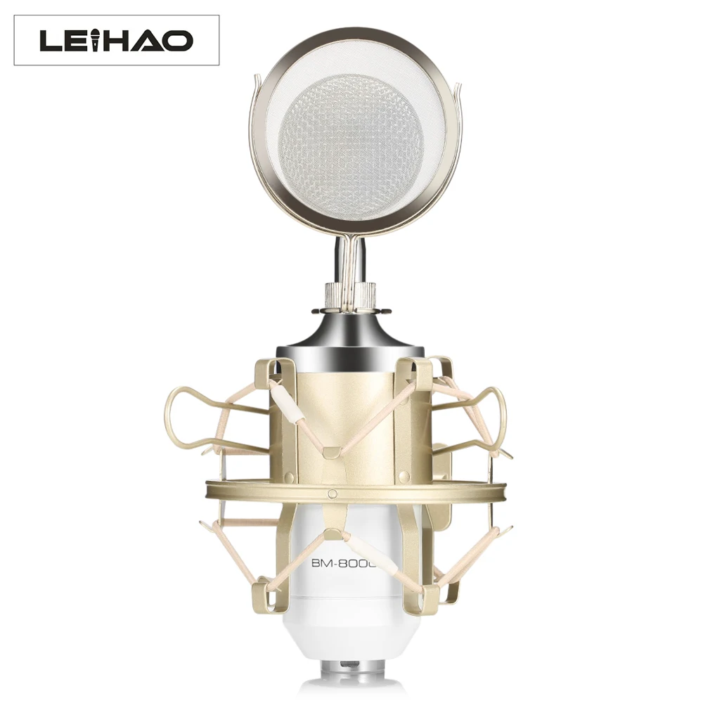 Leihao BM 8000 профессиональный звук Studio Запись конденсаторный микрофон с 3 5 мм разъем