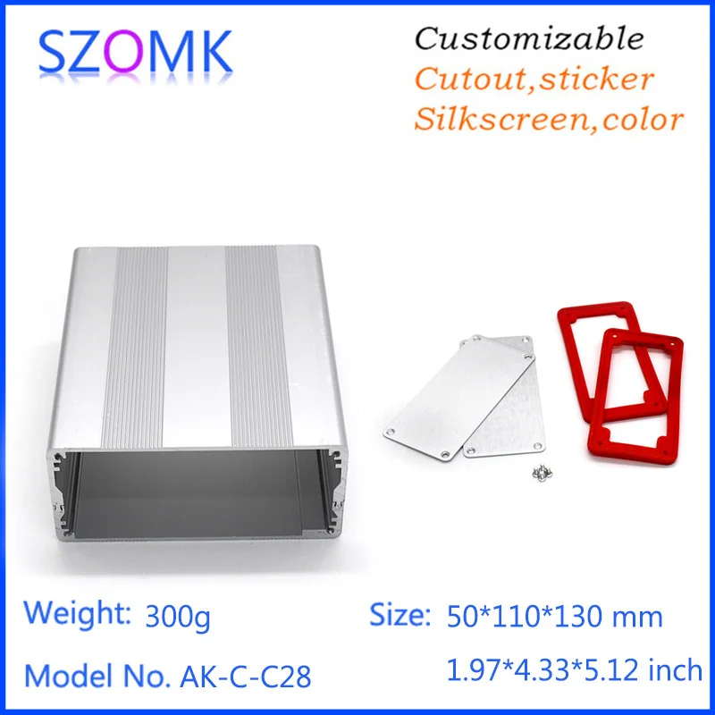 Фото 10 pcs 50*110*130mm silvery aluminum enclosure for electronics pcb housing case with silicone rings extruded box Обустройство дома 10 pcs 50*110*130mm silvery aluminum enclosure for electronics pcb housing case with silicone rings extruded box Обустройство дома