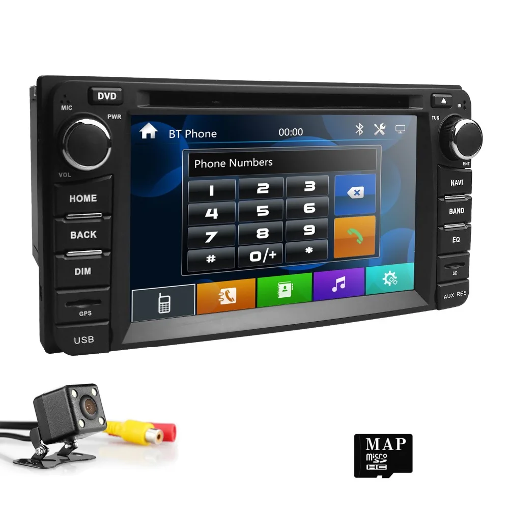 6," 2Din автомобильный dvd-плеер для Toyota Corolla Auris Estima vios Innova RAV4 Prado Vios Hilux Vitz gps Navi DAB+ зеркальная камера
