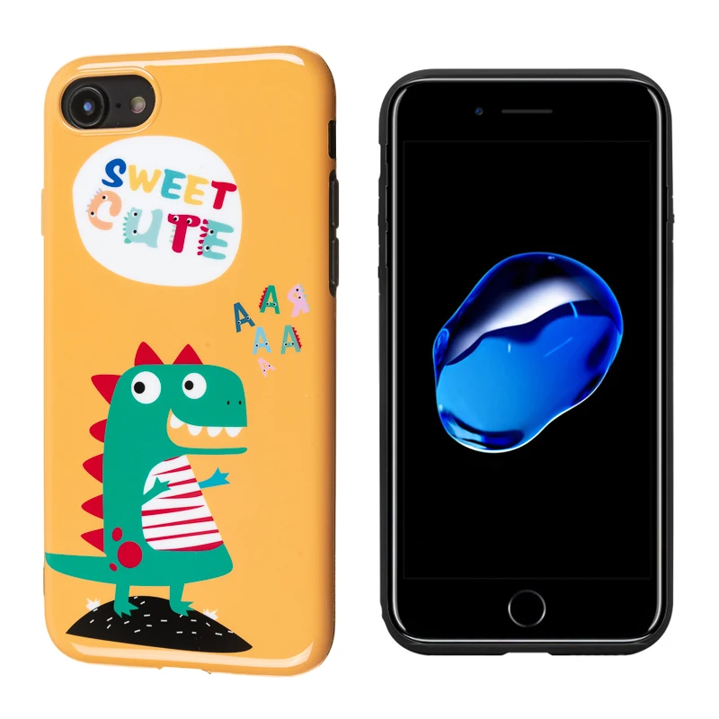 Милый чехол для телефона с динозавром iphone 6 6S X XS Max XR 7 8 Plus задняя крышка роскошные