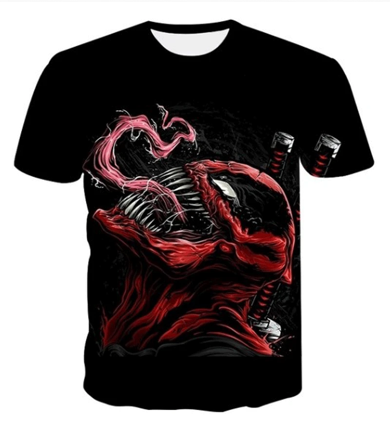 WBDDT Venom футболки 3d для мужчин Том Харди герой Marvel Топ Harajuku Carnage тройник уличная Прямая негабаритных мужчин s GraphicTees