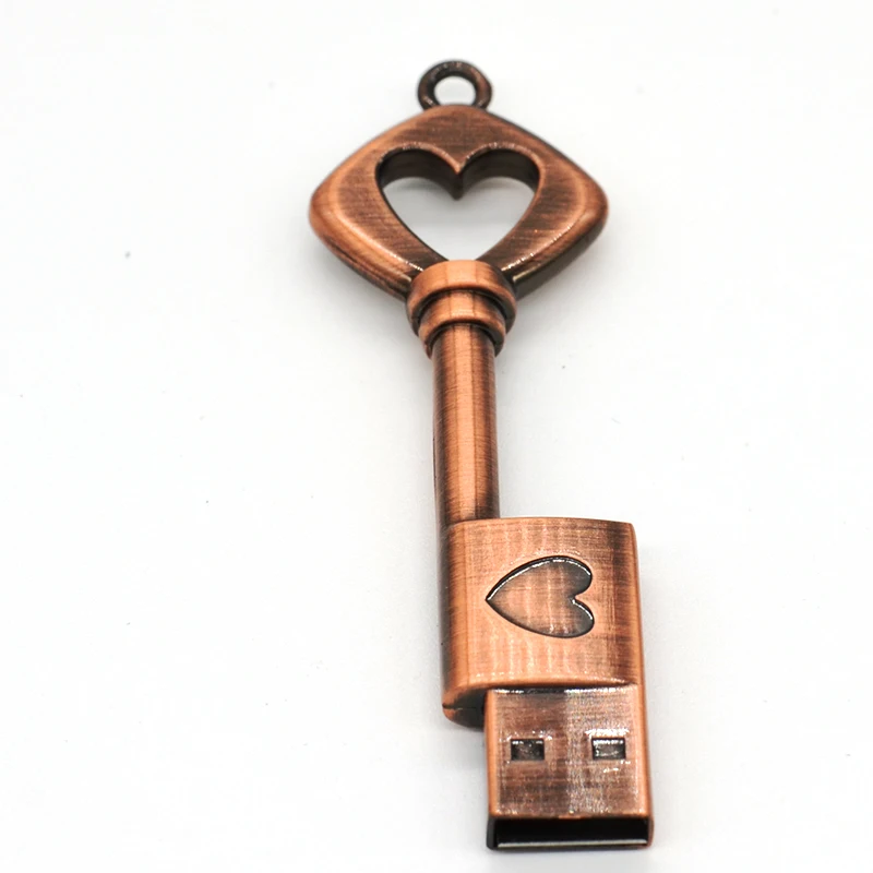 Быстро Скорость 32 Гб металлический бронзовый ключ флэш-накопитель USB ПК 2 0 Pendrive