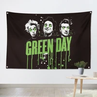 greenday heavy metal music rock band banners hanging flag wall sticker cafe restaurant locomotive club live background decor