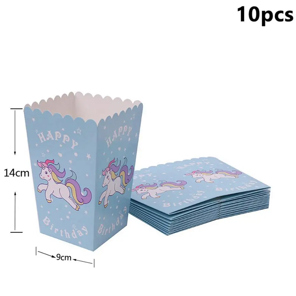 Blue Boxes Taoup розовый Unicornio Paltes Parper салфетки Единорог одноразовая посуда с днем рождения Единорог вечерние принадлежности Babyshower события - Цвет: Blue Boxes
