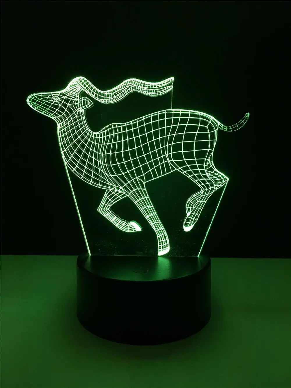 Популярная новинка светодиодная 3D лампа в виде животного прыгающий олень USB