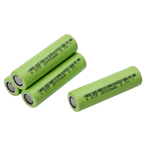 Литиевая аккумуляторная батарея GTF 18650, 3,7 в, 2000 мАч, литиевые батареи, литий-ионная батарея для фонарика, мобильного питания, для фар