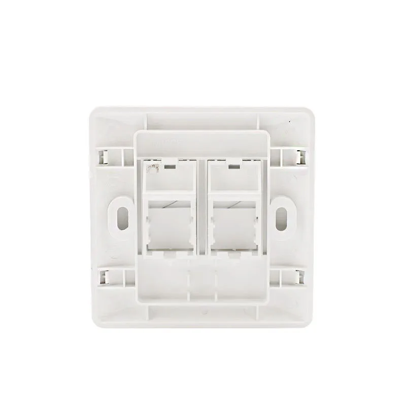 Электрический 2 порта RJ45 Сетевая розетка настенное крепление настенная пластина