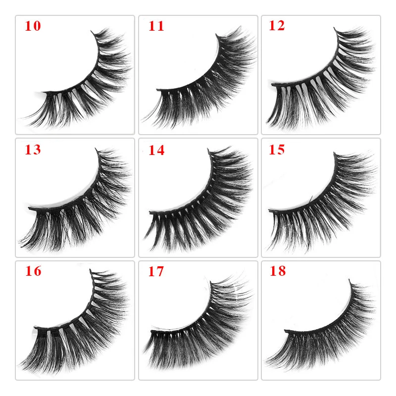 Накладные ресницы натуральные 3D Длинные для макияжа ресниц пушистые инструменты