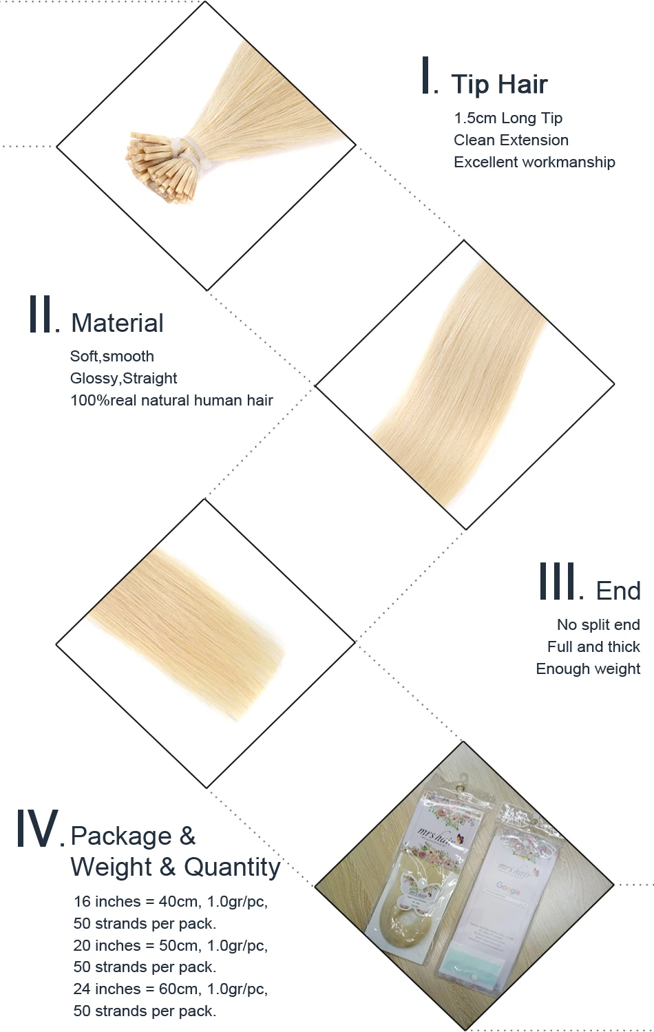 MRSHAIR, 1 г/шт., 16 дюймов, 20 дюймов, 24 дюйма, Предварительно Связанные волосы для наращивания, I Tip Machine, Remy, прямые человеческие волосы на капсулах, настоящие волосы, 50 шт