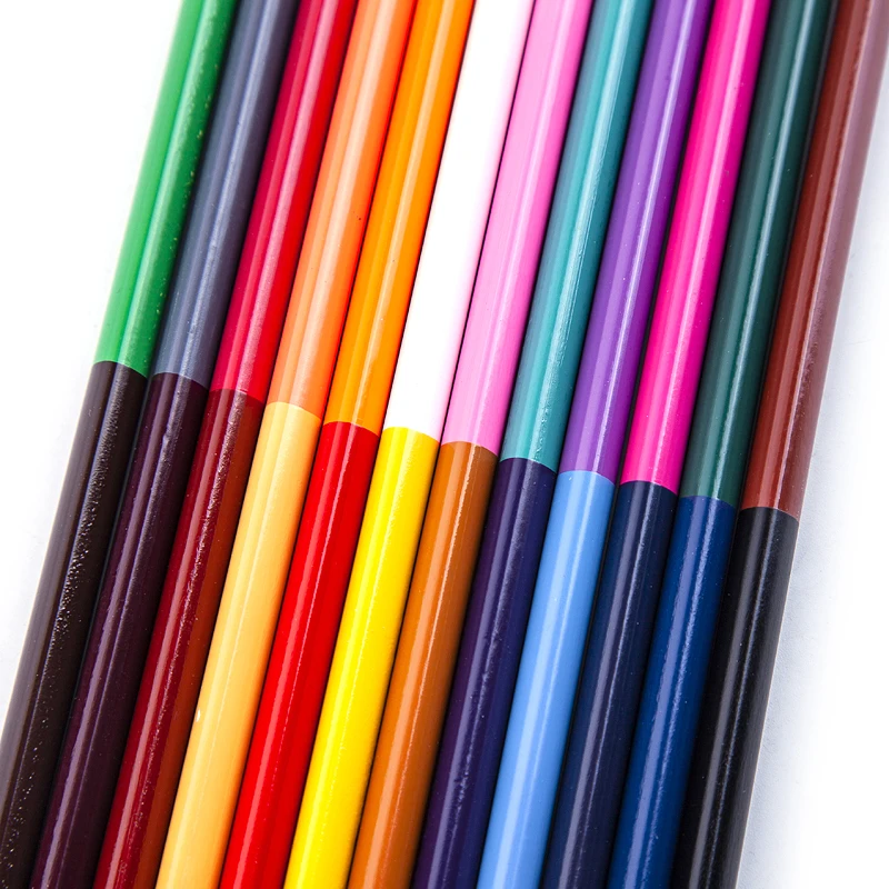 HOHGIULIA 12Pcs 24 Colors Double-headed Colored Pencil Stationery Drawing Pens Professional Painter Art Learning Supplie P049 |