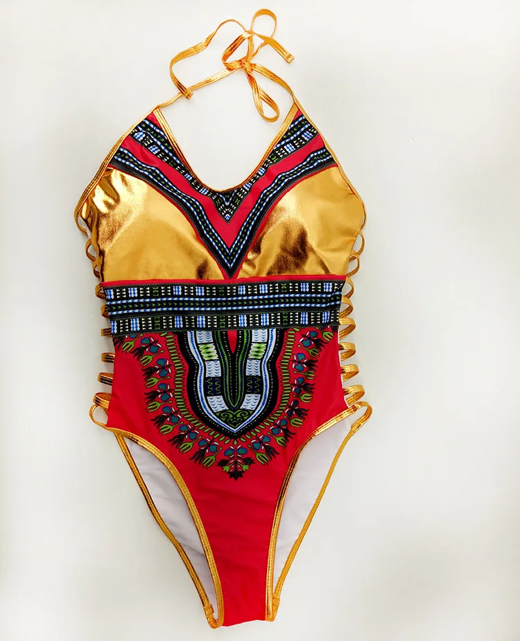 2019 бикини Boho Цветочный Женский купальник с рисунком из двух частей высокой
