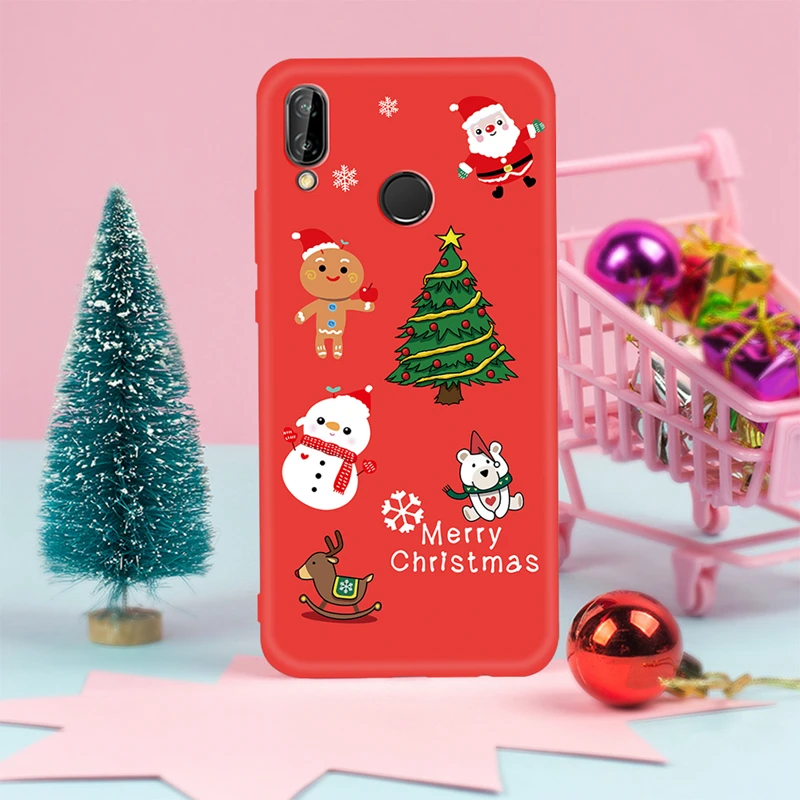 Vevice Case For Huawei P20 Lite Pro Mate 20 P10 Nova 3 3e 3i 2i P Smart Plus Christmas Santa Claus Elk Capa Honor 9i |