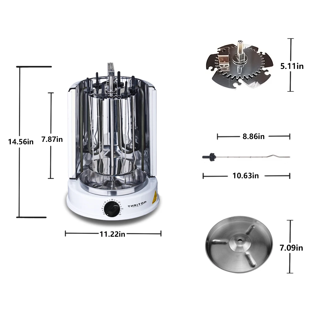 THRITOP 1400 Вт легко работать Multi function Home Grill электрическая духовка без дыма жареная