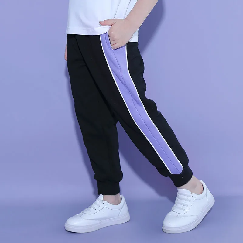 Pioneer Kids/весенние спортивные штаны для мальчиков; повседневные трикотажные штаны с вставками; хлопковые свободные брюки в стиле пэчворк