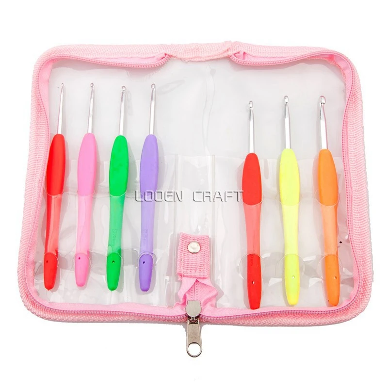 Soft Handle Home Needles For Knitting Woven Crochet Hooks Set Ergonomic Women 7 Pieces/Set | Дом и сад