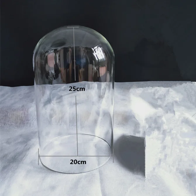 1pc D20H25 glassdome 20*25 см Диаметр = 20 см Высота = 25 см прозрачный стеклянный купол украшение дома стеклянная крышка ваза подарок друг свадебное украшение - Цвет: 1pc D20H25 glassdome