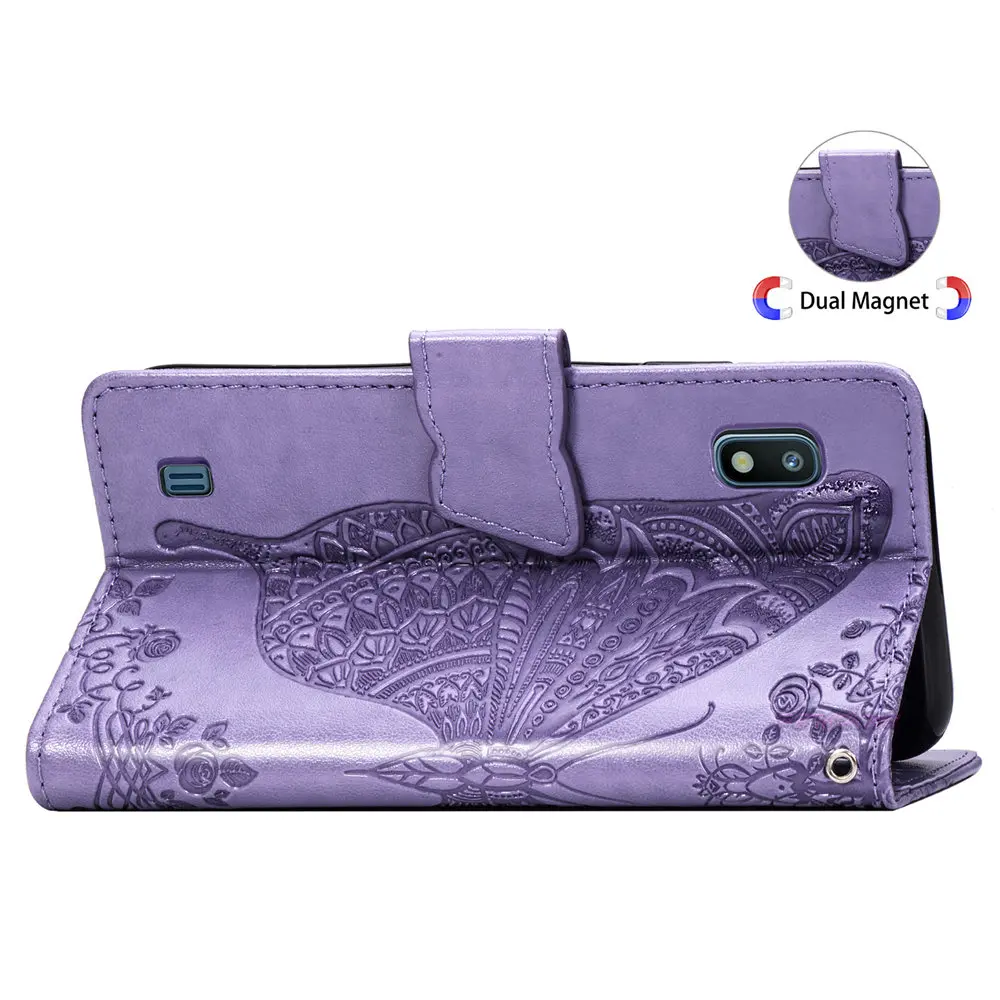 Флип чехол цветок бабочка для samsung Galaxy A10 2019 10A A105F/DS A105FD телефона 10 A105 SM-A105F/DS SM-A105FD