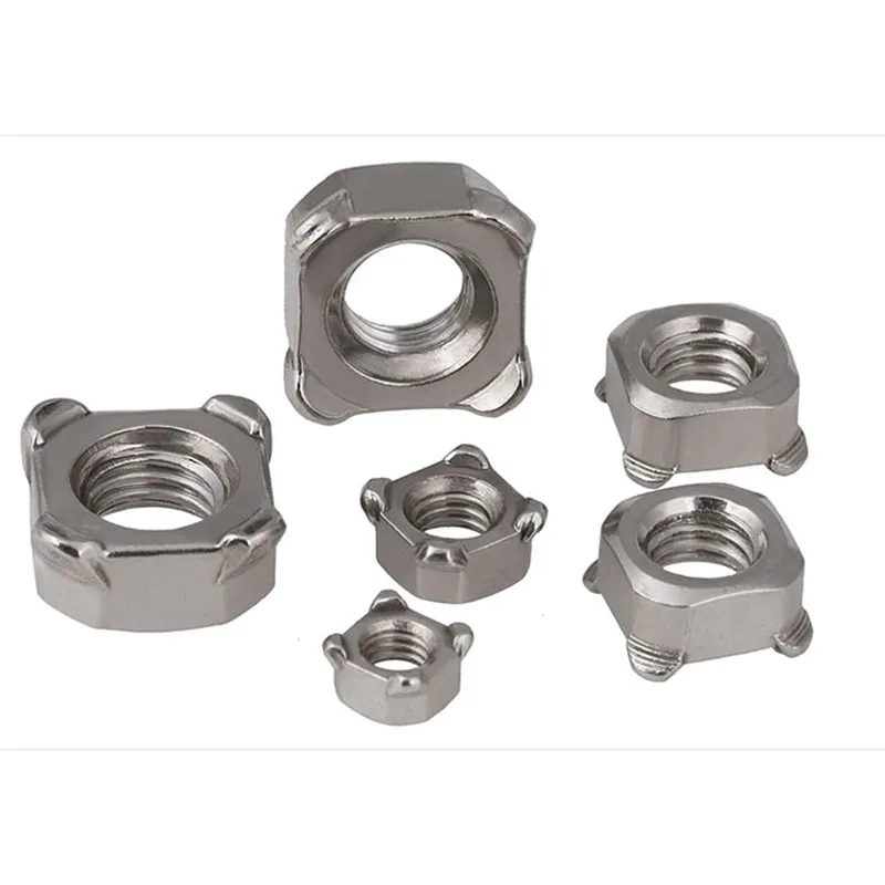 304 квадратная сварочная гайка из нержавеющей стали/квадратная точечная сварочная гайка GB13680/DIN928 M4-5-6-8-10 10 шт.